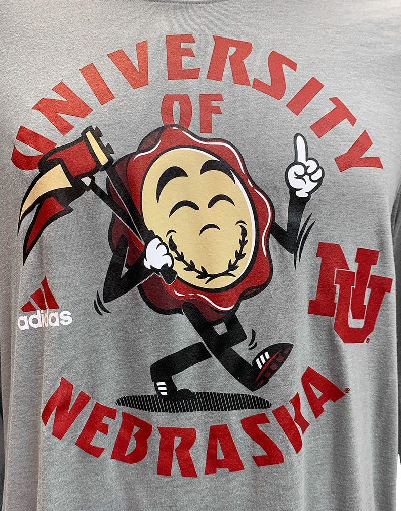 Adidas University Of Nebraska Sealy Wo LS Blend Tee