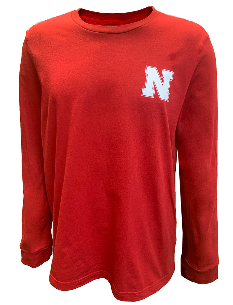 Adidas Nebraska Huskers Back On Deck LS Fresh Tee