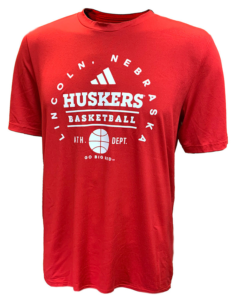 Adidas 2025 Nebraska Basketball Locker All Around Pregame Tee