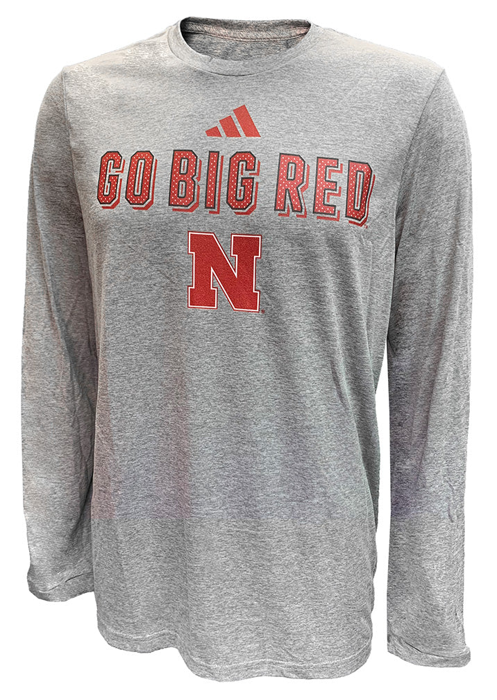 Adidas 2024 Go Big Red LS Locker Pregame Tee