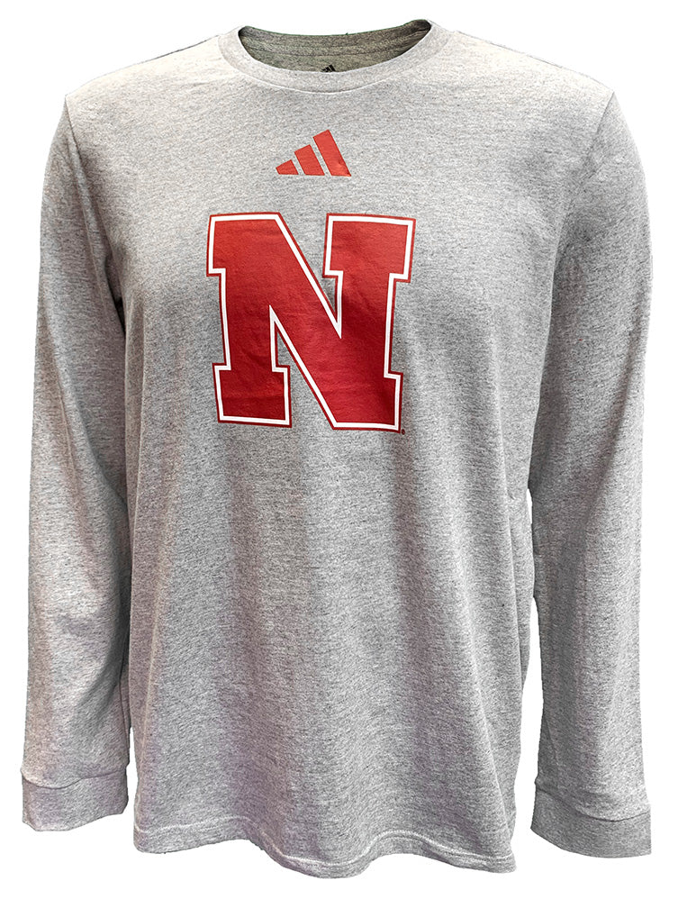 Adidas 2024 Nebraska Team Iron N Locker LS Tee