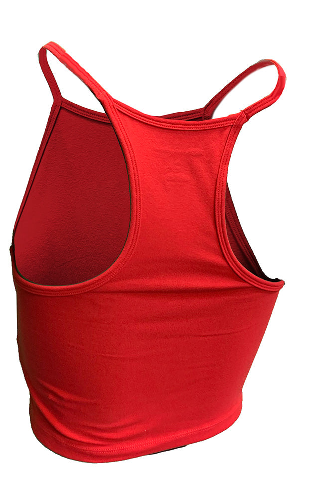 Womens Nebraska Huskers Tailgate Scarlet Halter Crop