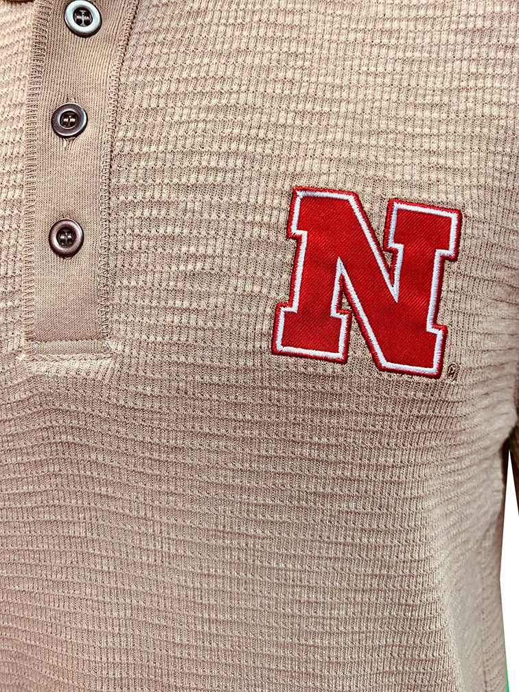 Nebraska Great Outdoors Waffle Henley
