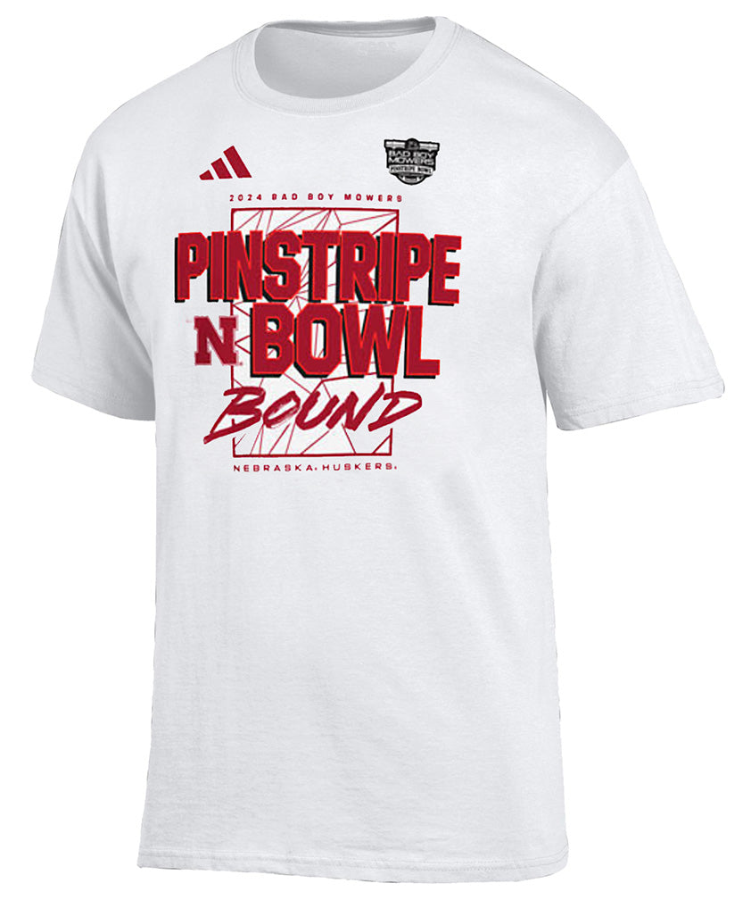Adidas 2024 Nebraska Pinstripe Bowl Bound Tee