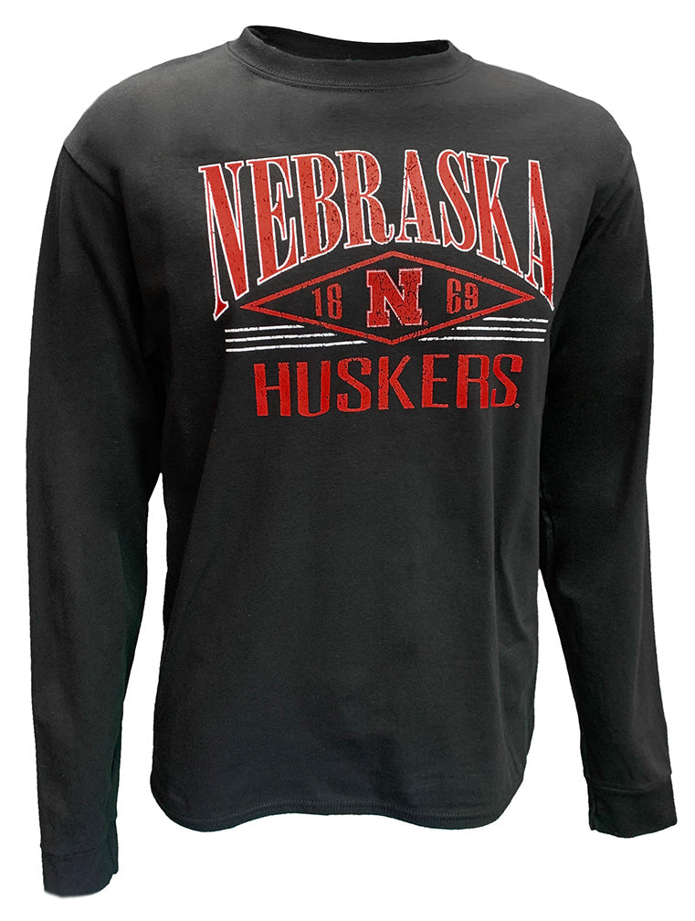 Nebraska Huskers Diamond LS Champion Tee