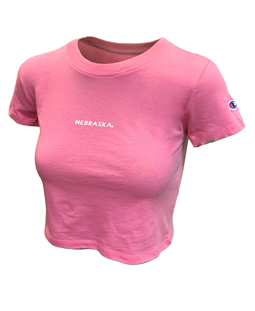 Ladies Nebraska Core Baby Pink Tee