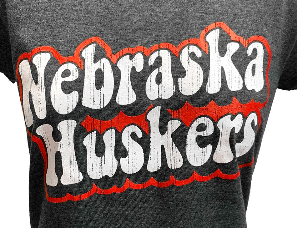 Womens Nebraska Huskers Tri Blend VNeck Tee