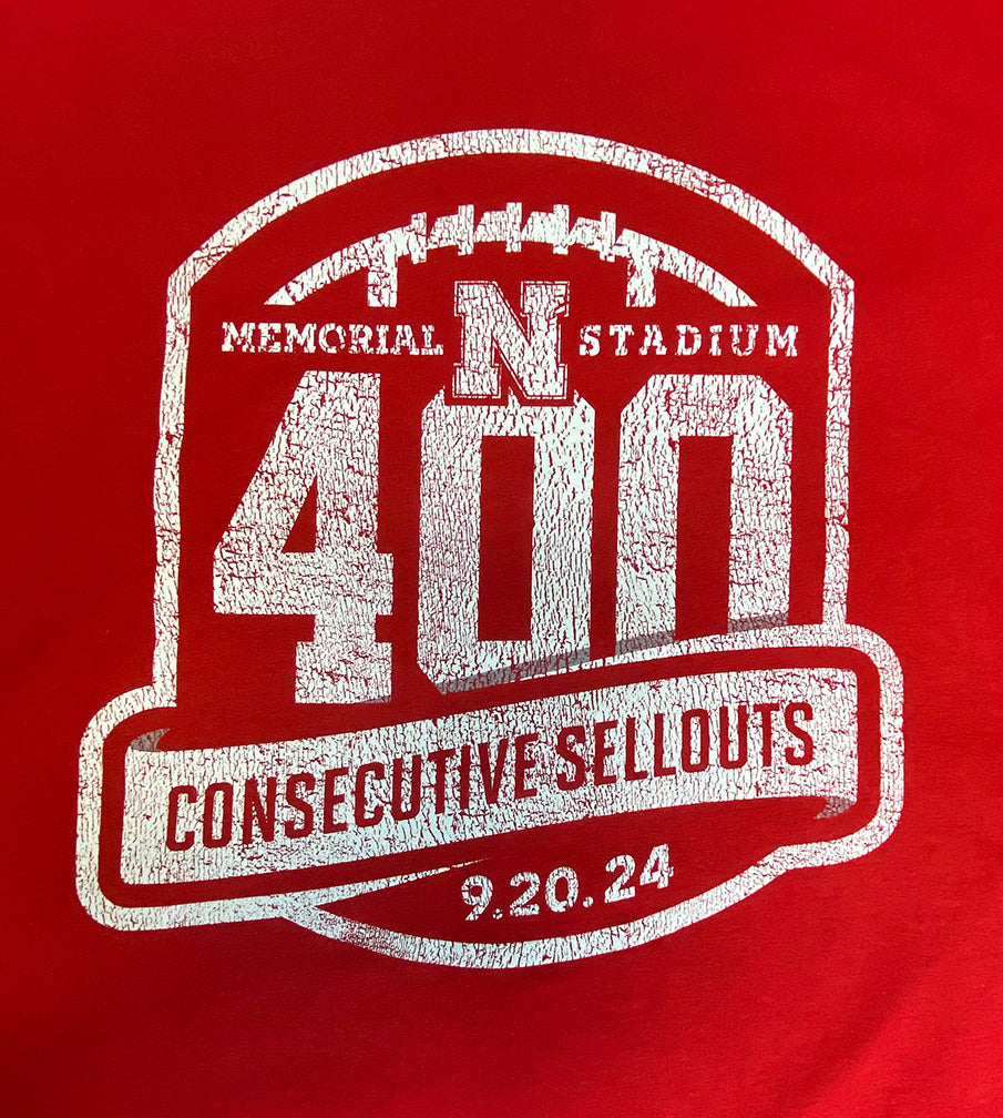 Womens Nebraska Memorial Stadium 400th Sellout Tee