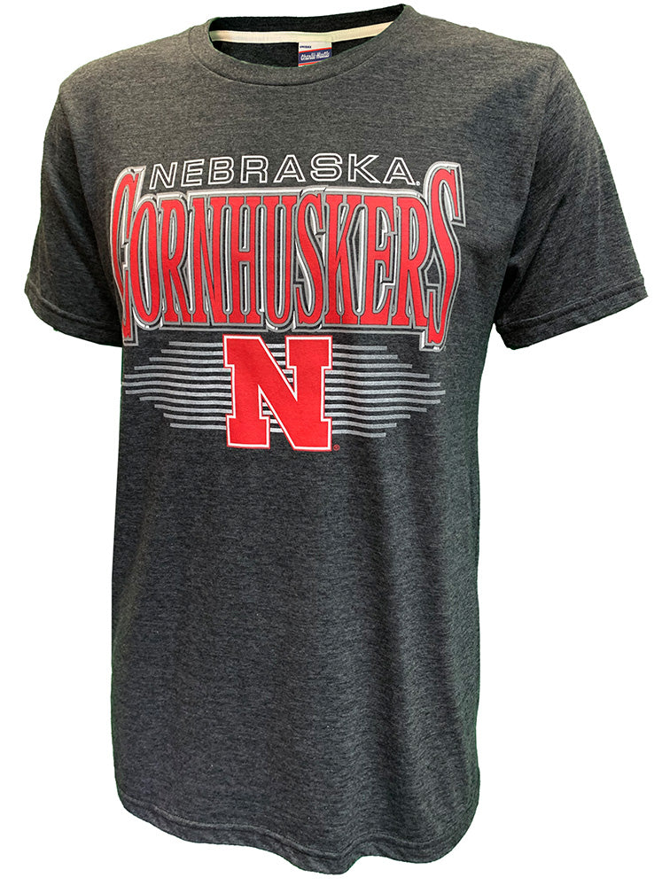 Nebraska Cornhuskers Helmet Charlie Hustle Tee