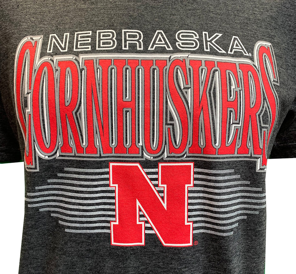 Nebraska Cornhuskers Helmet Charlie Hustle Tee