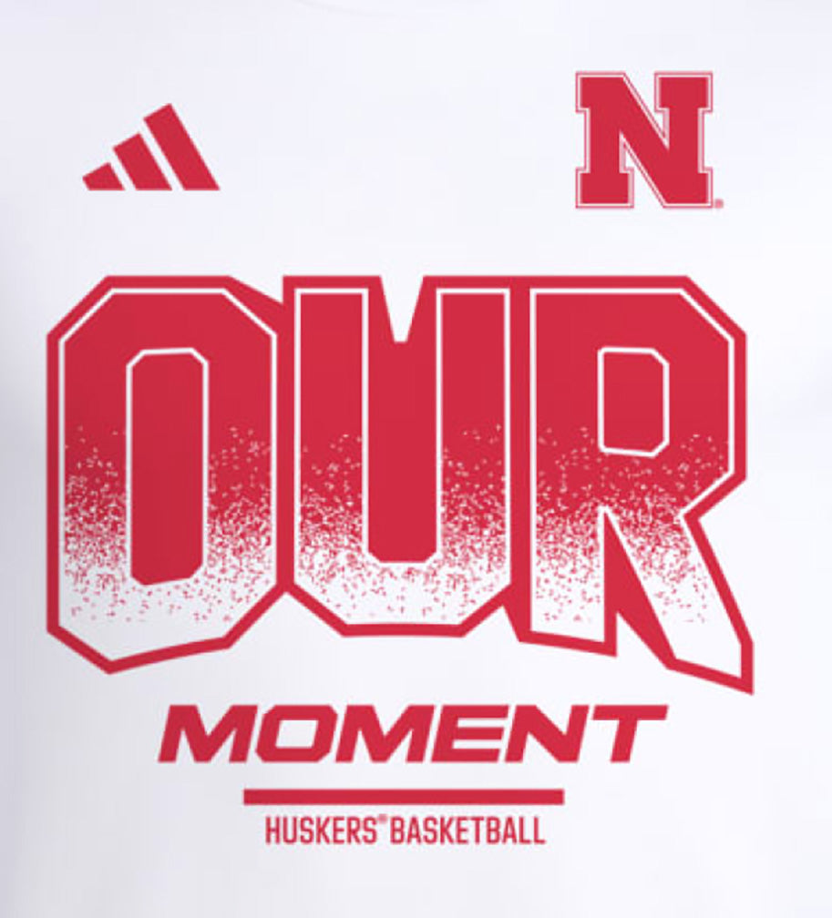 Adidas Our Moment Huskers Basketball LS Tourney Tee
