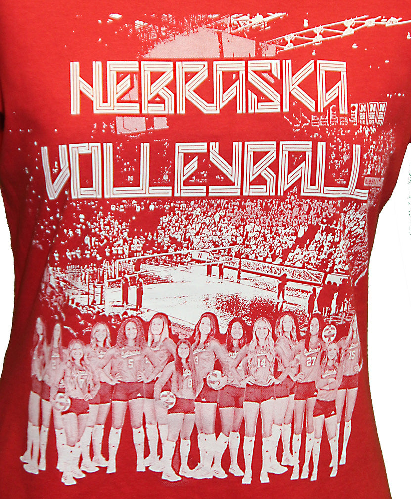 Womens 2023 Nebraska Volleyball Team Official NIL Tee
