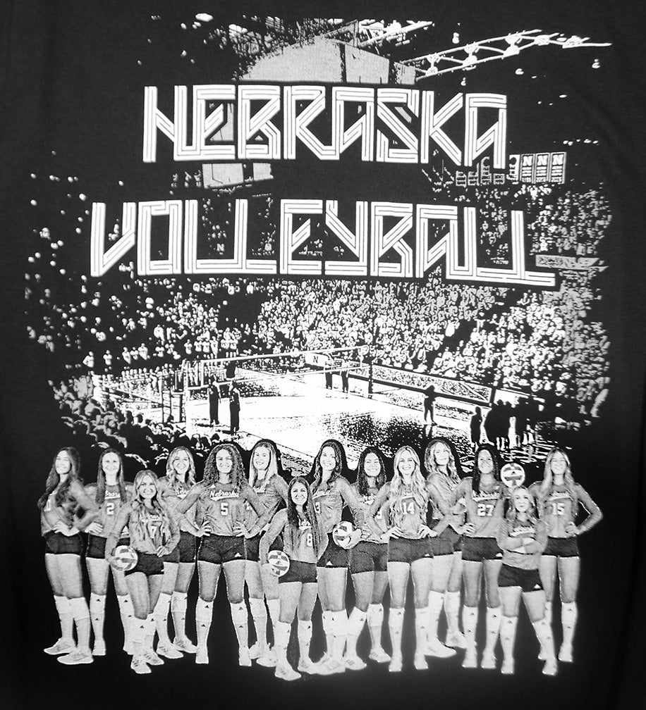 2023 Nebraska Volleyball Team NIL Tee - Black