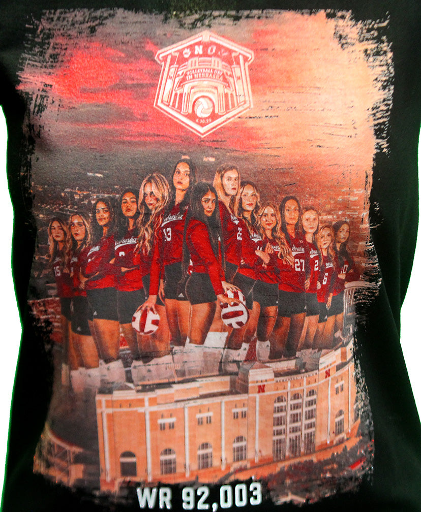 Womens 2023 Nebraska Volleyball Day World Record NIL Tee