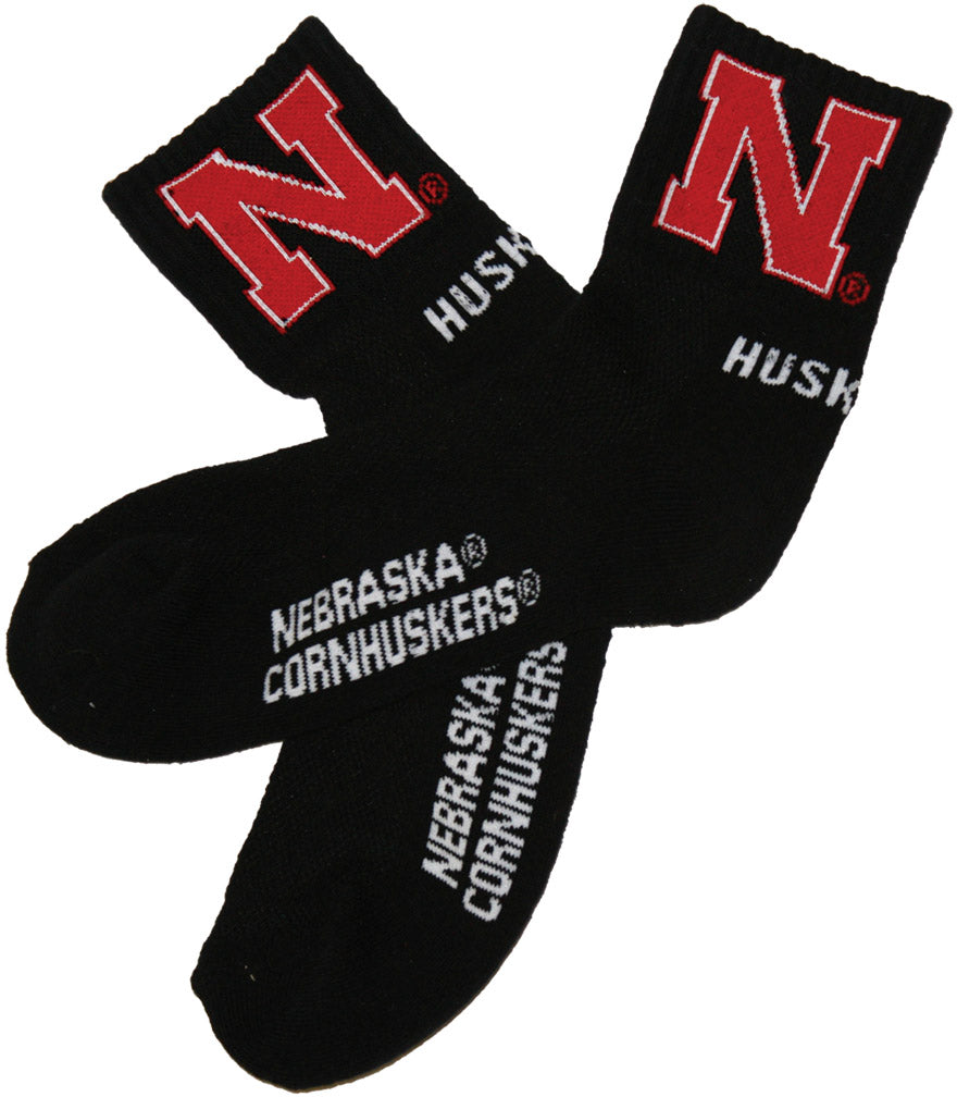 Husker Quarter Socks