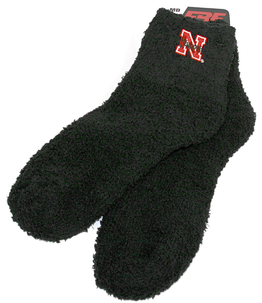 Black Fuzzy Sleep Sock