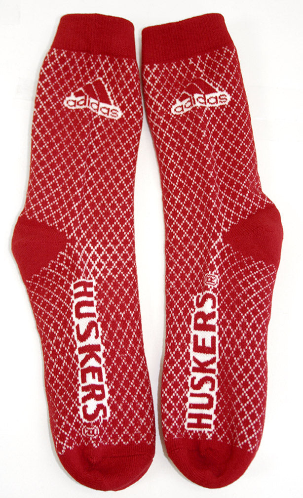 Adidas Red Argyle Socks