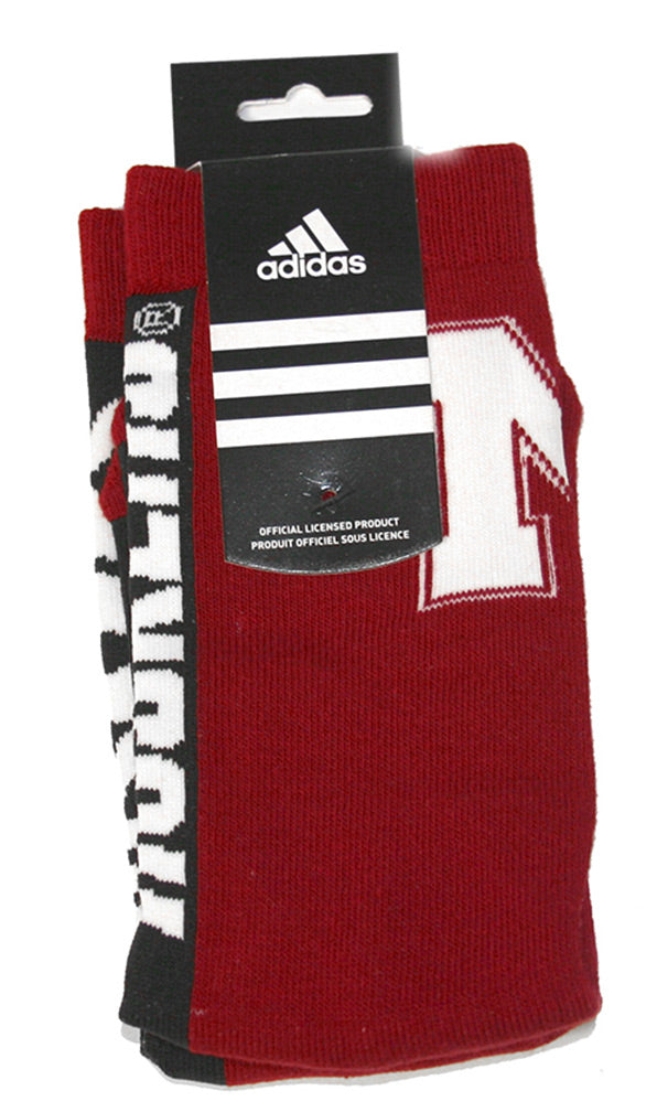 Adidas Huskers Black & Red Panel Crew Sock