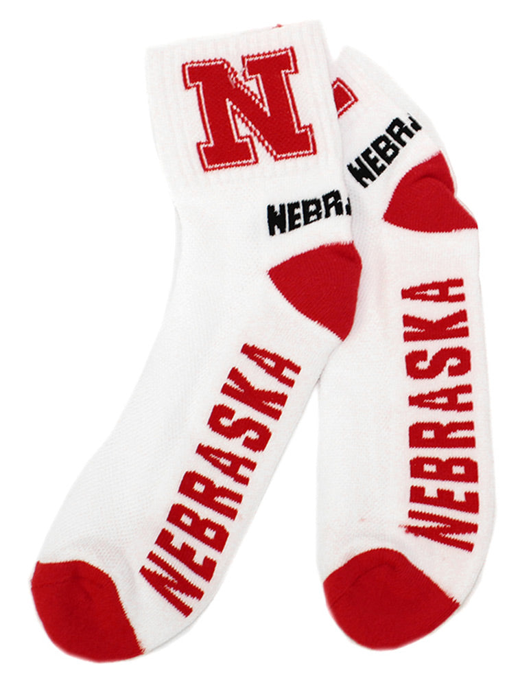 Nebraska Quarter Red Heel Toe Sock