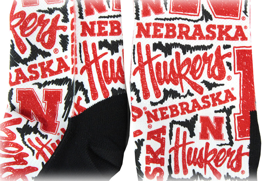 Husker Graffiti Rockem Socks