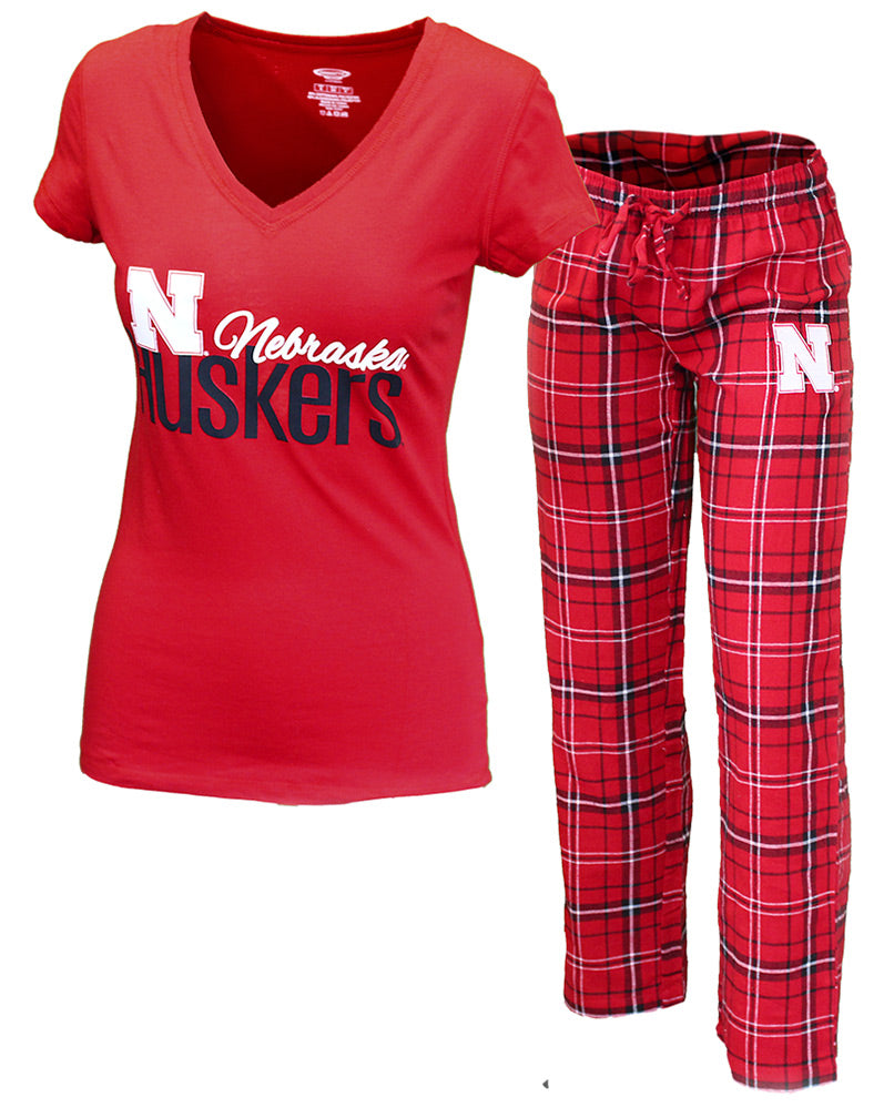 Nebraska Gals Plaid Sleepy Set