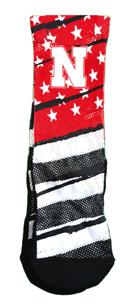 Husker Old Glory Rockem Socks