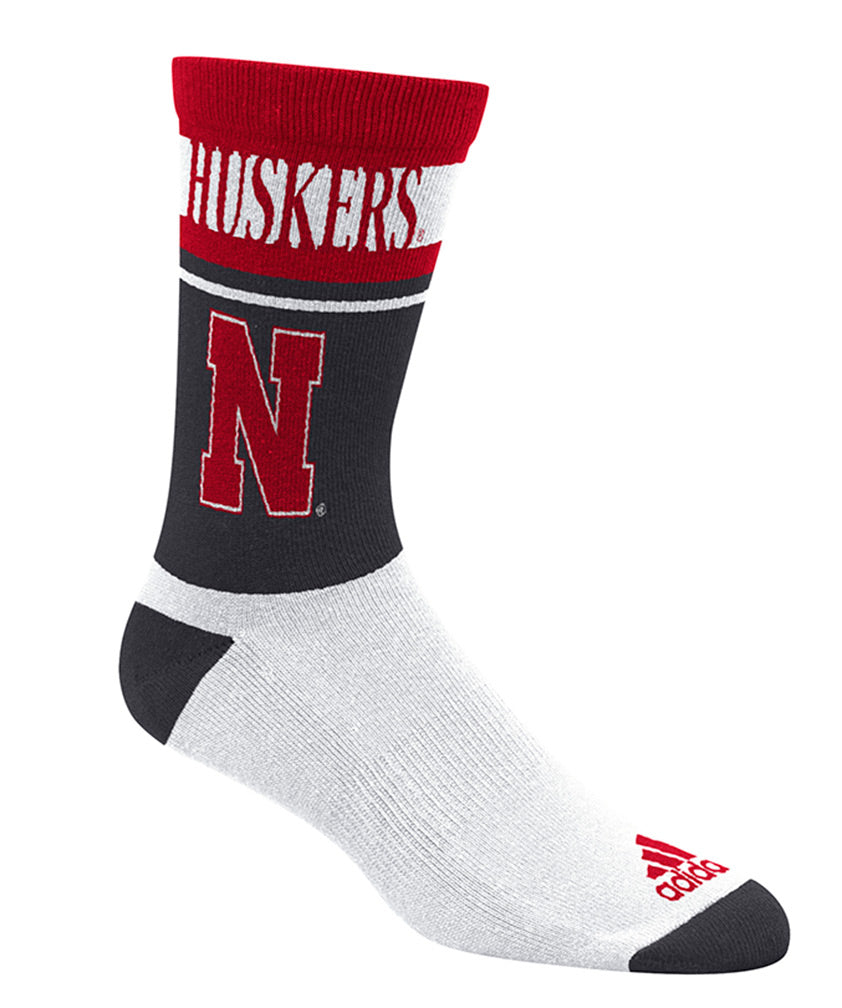Adidas Huskers White Stripe Crew Sock