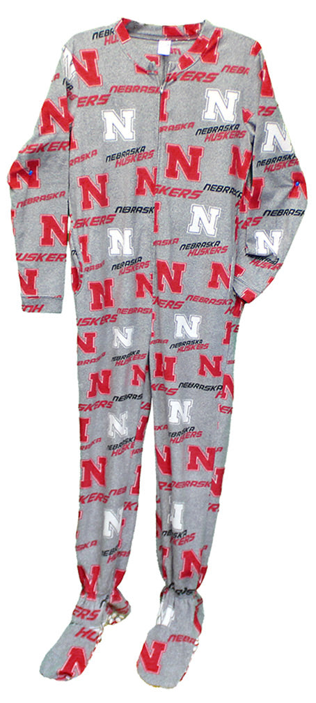Nebraska Cornhuskers Adult Fleece Onesie