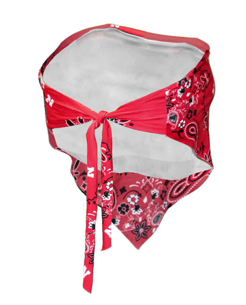 Nebraska Gals Tie-Back Bandana Top
