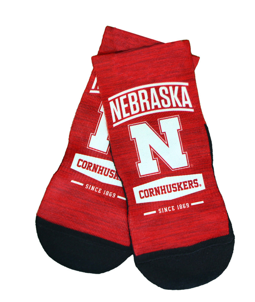 Cornhuskers Icon Quarter Socks