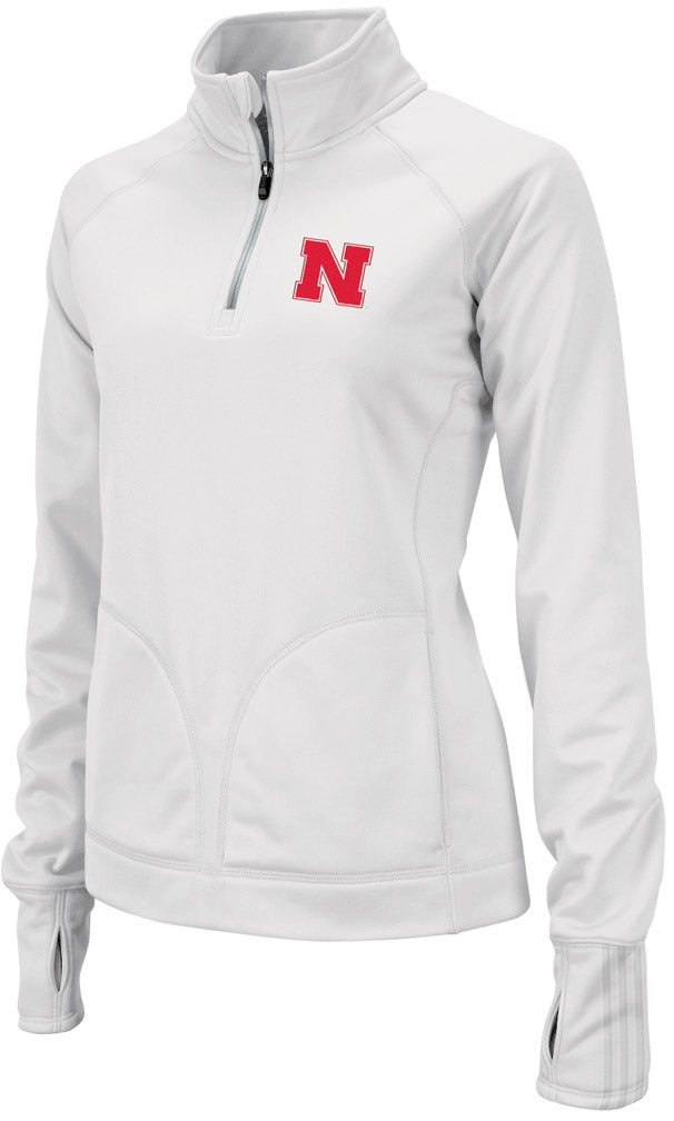 W. ADIDAS WHITE TRAINING 1/4 ZIP