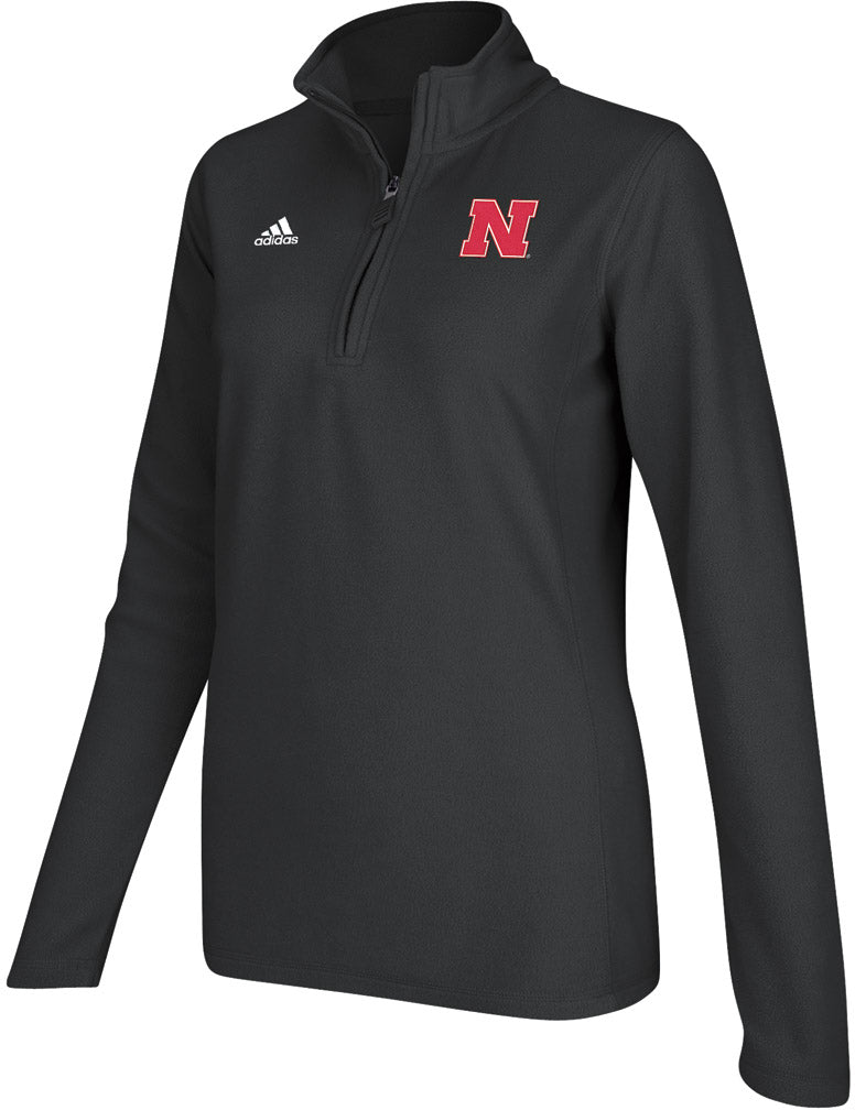 AD W. BLK 1/4 ZIP MICROFLEECE JKT