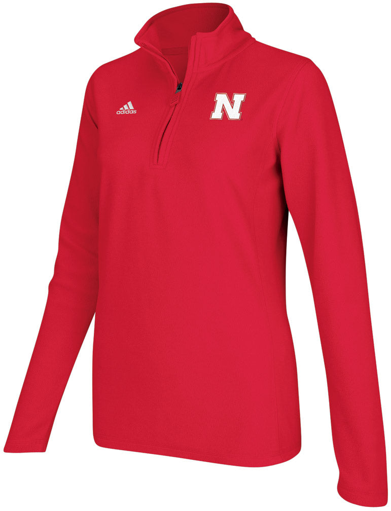 AD W. RED 1/4 ZIP MICROFLEECE JKT