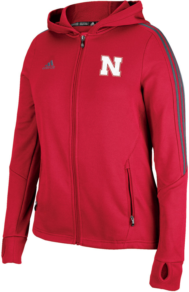 Adidas Womens Ultimate Tech Full Zip Fleece In Red