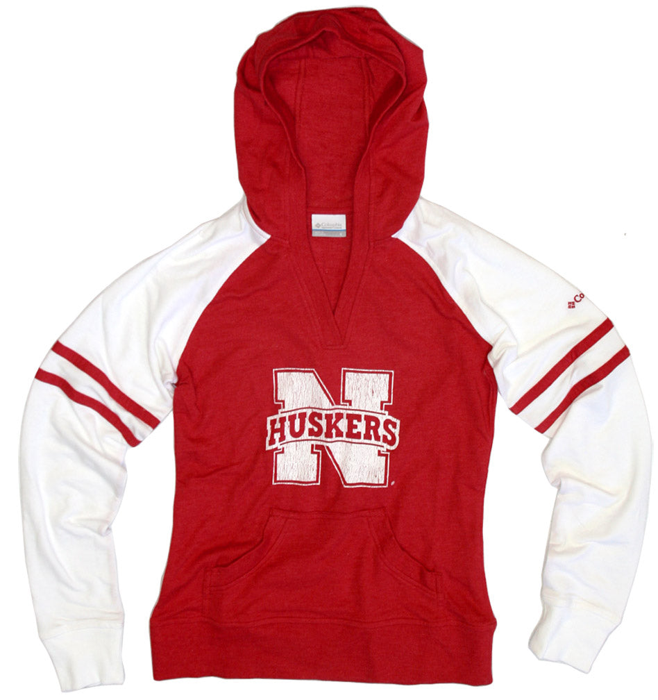 Ladies Columbia Red/White Hoody