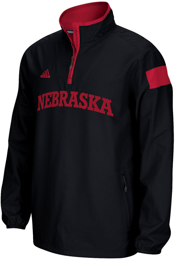 Adidas Black Long Sleeve 1/4 Zip Woven Jacket