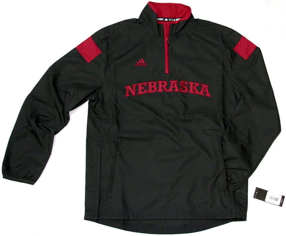 Adidas Black Long Sleeve 1/4 Zip Woven Jacket
