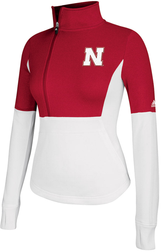 Adidas Red Women's 1/2 Zip