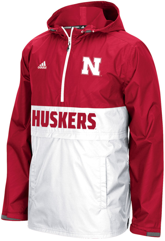 Adidas Scarlet N Cream Anorak Lightweight Huskers Jacket