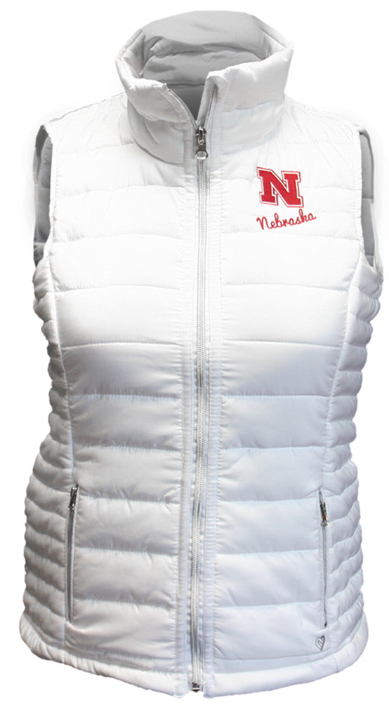 N Nebraska Womens Flux Puff Vest