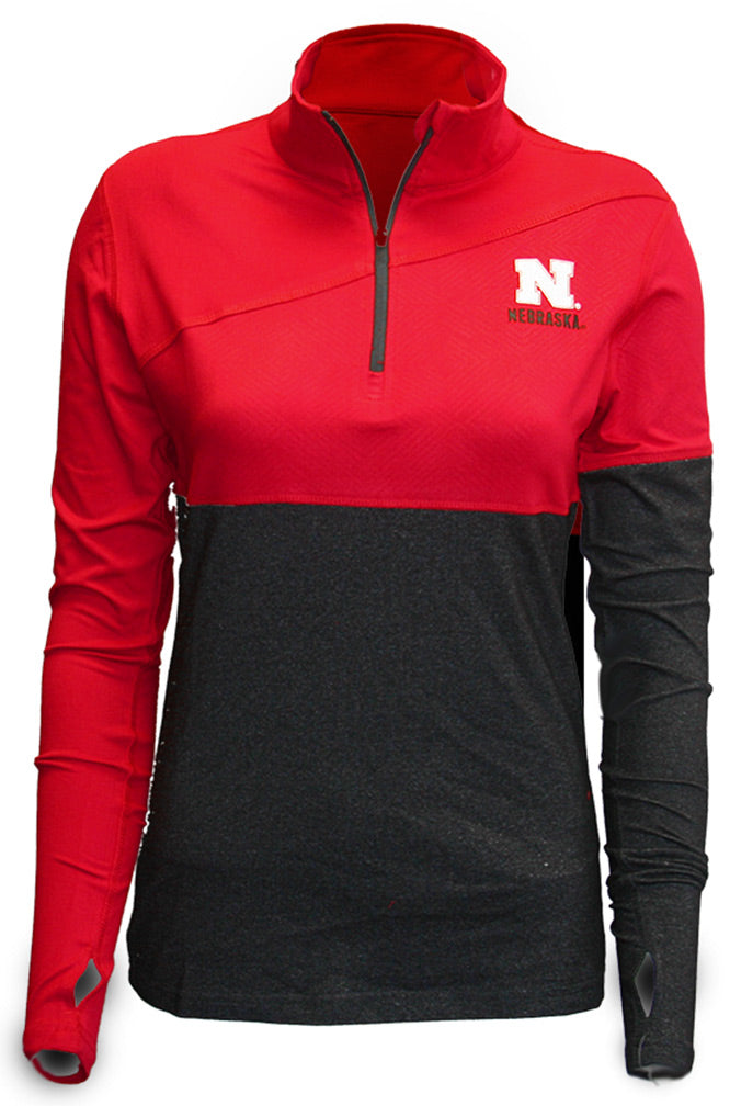 Husker Ladies Pinwheel 1/4 Zip