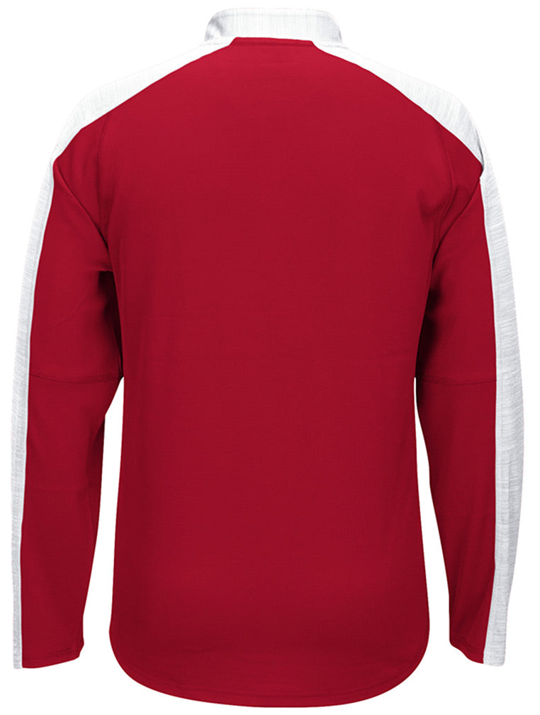 Adidas Hi Vis Husker Climalite 1/4 Zip Red Pullover