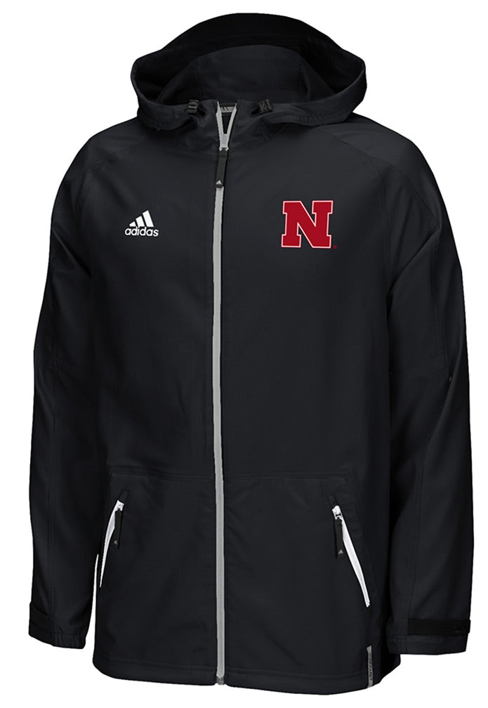 Adidas Nebraska Full Zip Woven Sideline Jacket