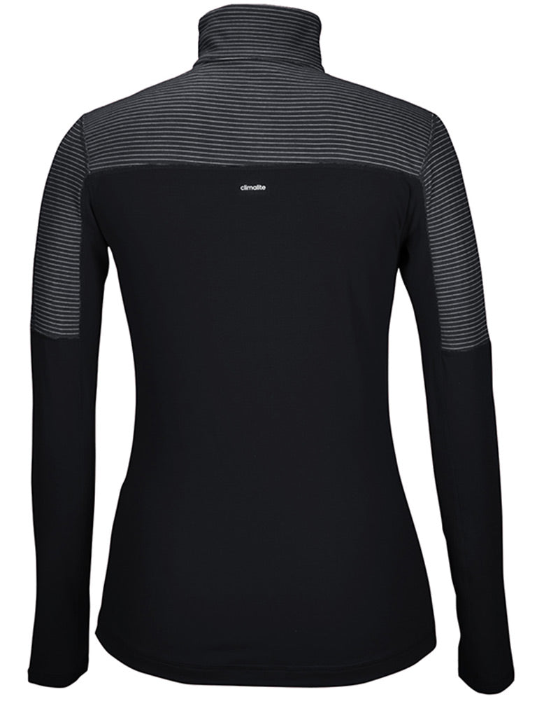 Adidas Ladies Huskers Black Quarter Zip Tech Pullover