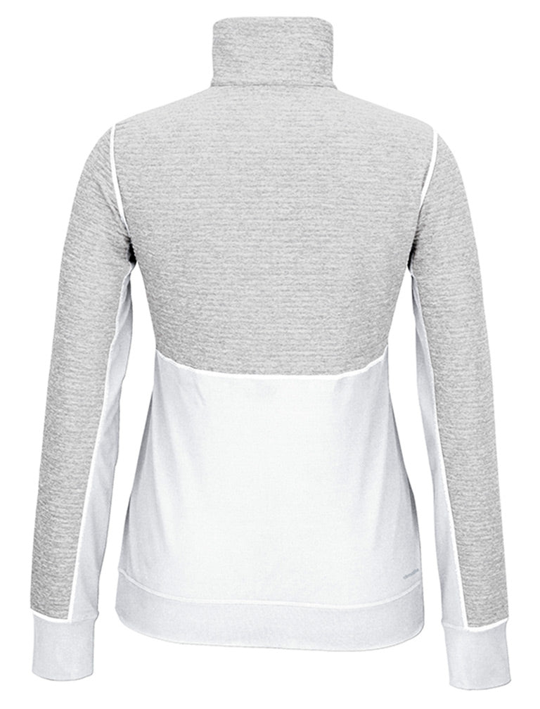 Adidas Ladies Huskers White Quarter Zip Tech Pullover