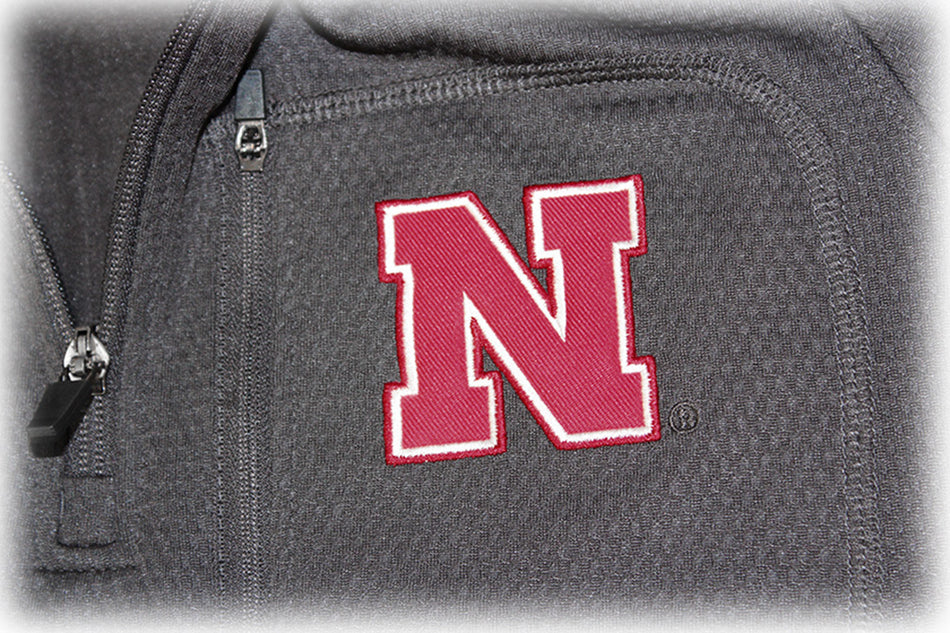 Nebraska Textured Quarter Zip Colosseum Jacket