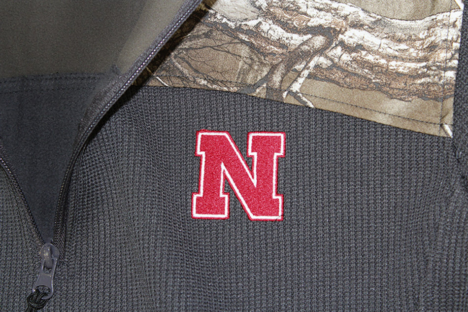 Nebraska Realtree Camo Colosseum Quarter Zip Jacket