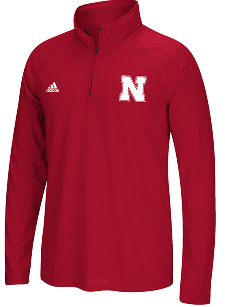 Adidas Red Qtr Zip N Logo