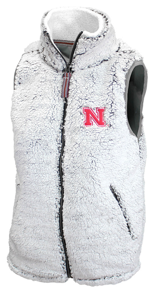Nebraska Zip Up Poodle Vest