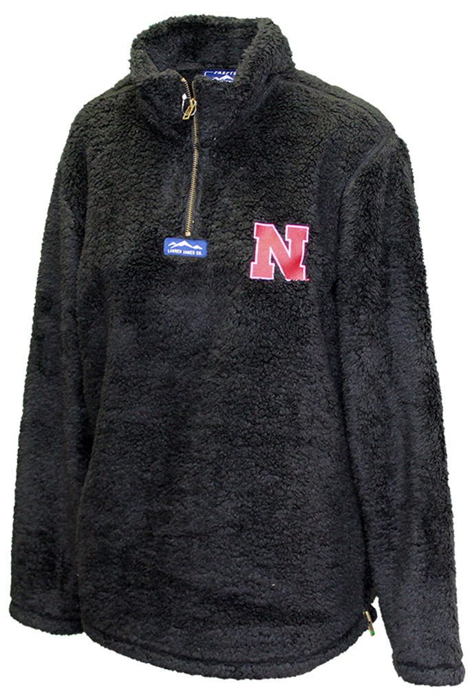 Midnight Huskers Ladies Quarter Zip Sherpa